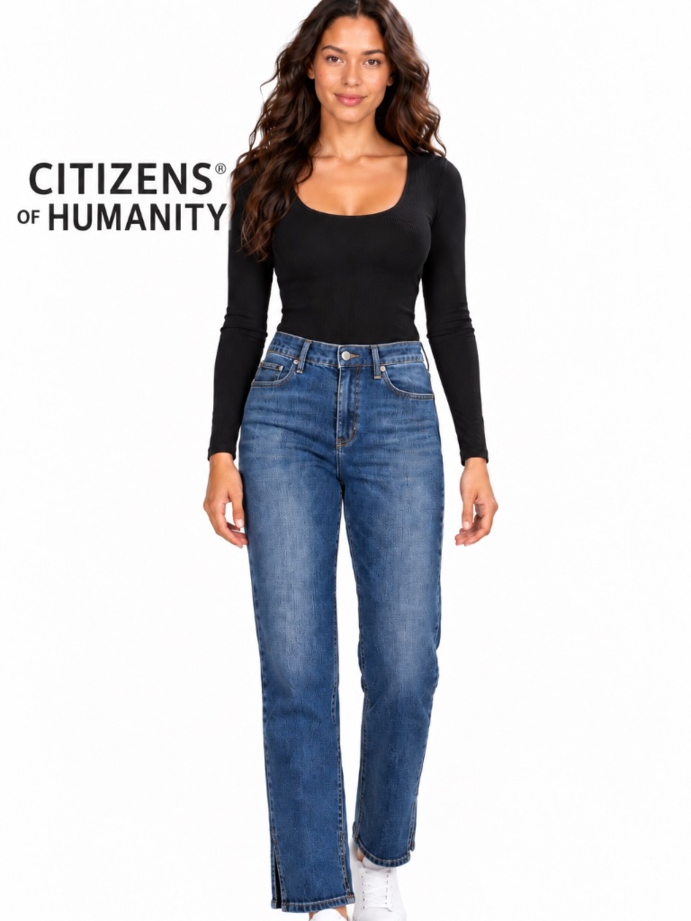 Citizens of Humanity Olivia Long High Rise Slim Ankle Split Jeans